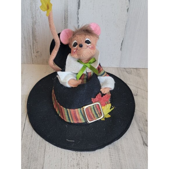 Annalee Thanksgiving Harvest Pilgrim hat centerpiece - Picture 2 of 8